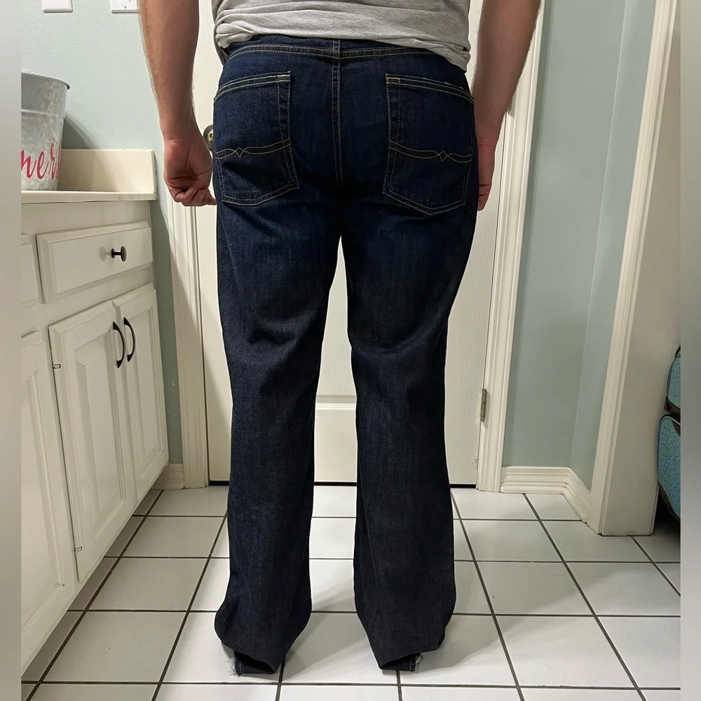 Lucky Jeans 36x32 men’s dark blue jeans - Picture 3 of 7